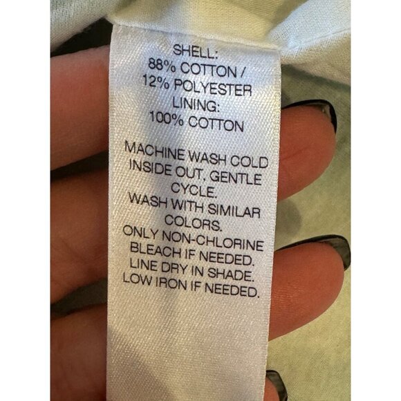 Vineyard Vines Dress Women 00 Green White Ikat Fit And Flare Mini Preppy Boho - Picture 10 of 10